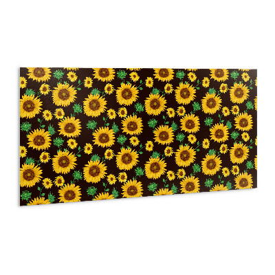 Decorative wall panel Yellow sunflowers