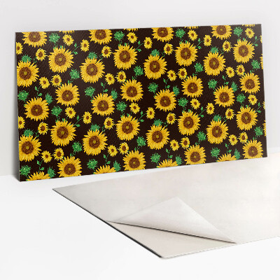 Decorative wall panel Yellow sunflowers