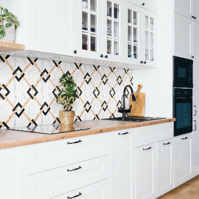 Wall paneling Marble and squares