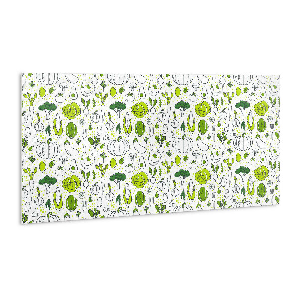 Wall panel Cartoon green vegetables