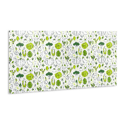 Wall panel Cartoon green vegetables