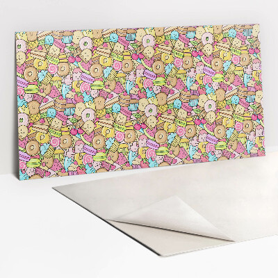 Wall panel Colorful cartoon sweets