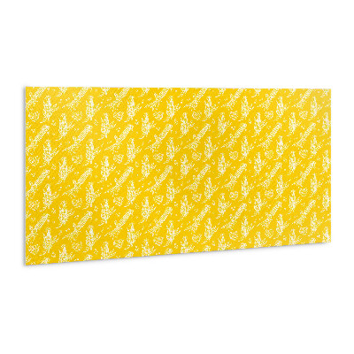 Wall panel Yellow cartoon corn