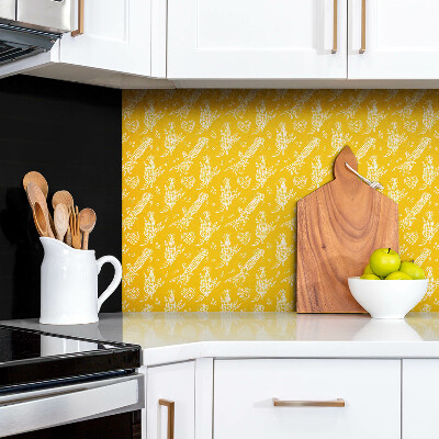 Wall panel Yellow cartoon corn