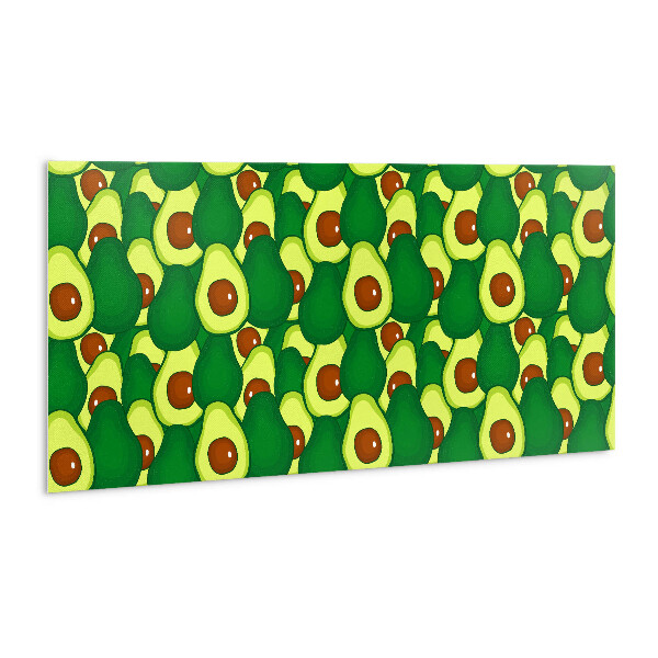 Wall panel Green cartoon avocado