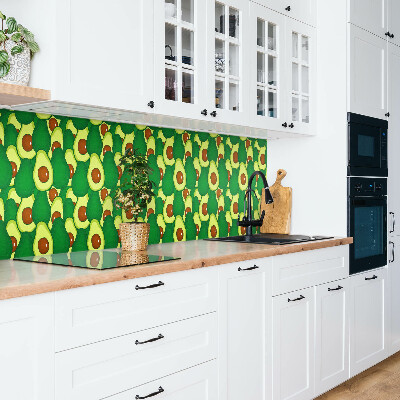 Wall panel Green cartoon avocado