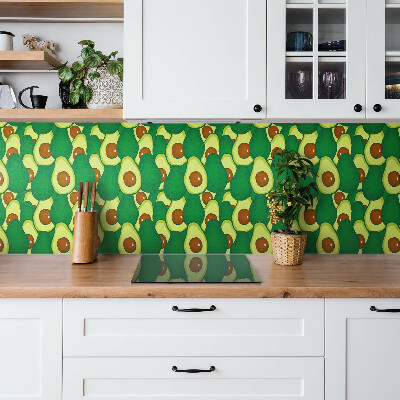 Wall panel Green cartoon avocado