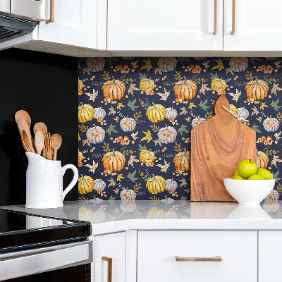 Wall paneling Colorful pumpkins