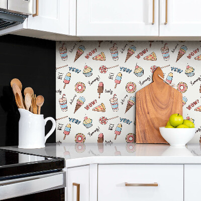 Wall paneling Ice cream and cupcakes