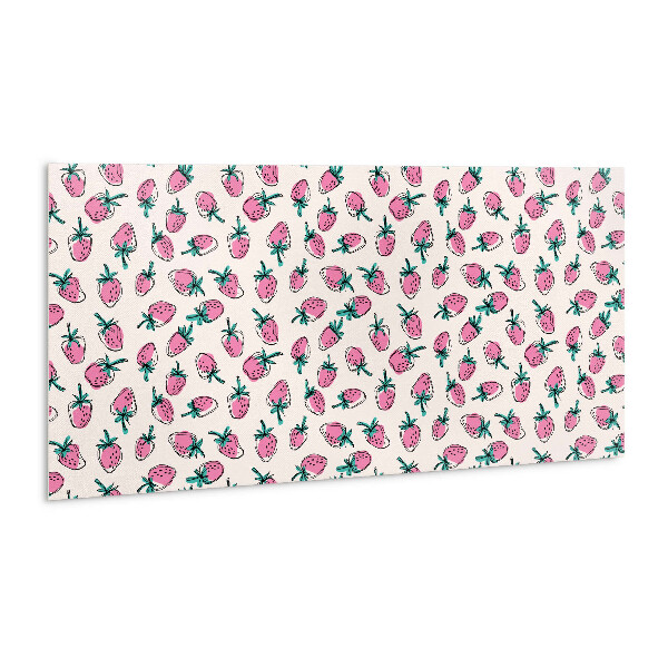 Decorative wall panel Pink strawberries