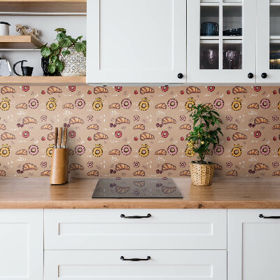 Wall paneling Sweets croissant and donut