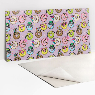 Wall panel Cartoon donuts donuts