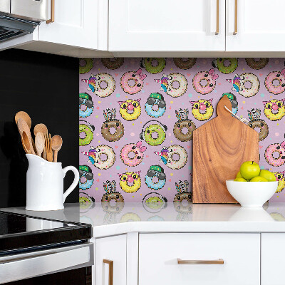 Wall panel Cartoon donuts donuts