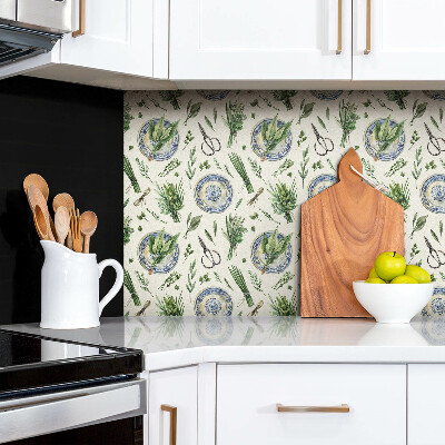 Wall panel Bouquets of herbs and grass