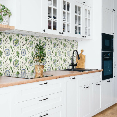 Wall panel Bouquets of herbs and grass