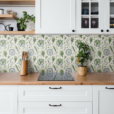 Wall panel Bouquets of herbs and grass