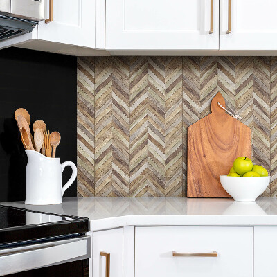 Wall panel Herringbone-shaped boards