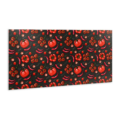 Decorative wall panel Peppers and tomato