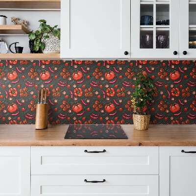 Decorative wall panel Peppers and tomato