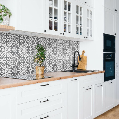 Decorative wall panel Gray tiles with a Portuguese motif