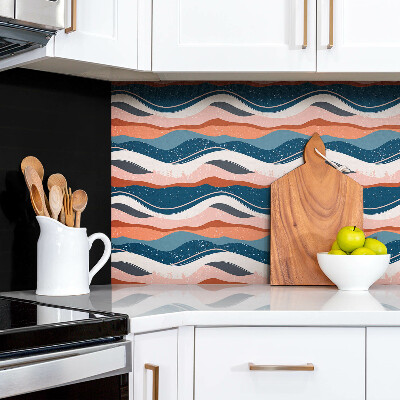 Decorative wall panel Abstract colorful waves