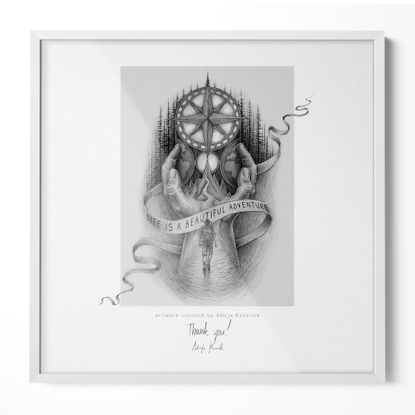White wall frame 19x19 in