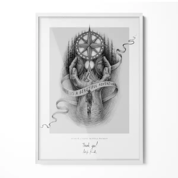 Hanging frame white 19x27 in