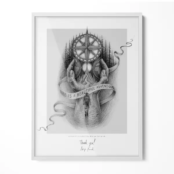 White frame 23x31 in