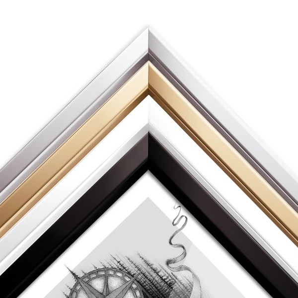 White frame 23x31 in