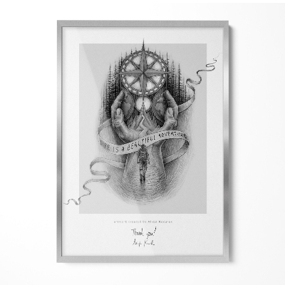 Hanging frame silver 19x27 in