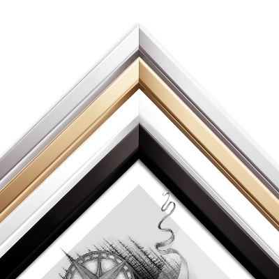 Modern photo frame gold 7x11 in