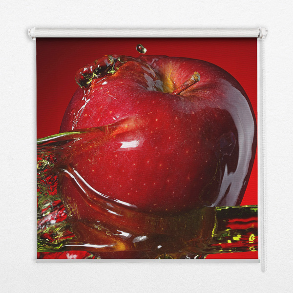 Roller blind Red apple in the water
