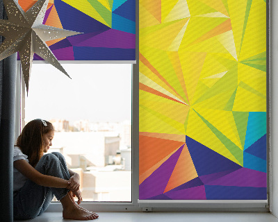 Kitchen roller blind Pattern of colorful origami