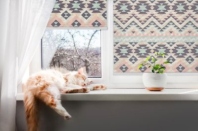 Roller blind for window Pattern from triangles