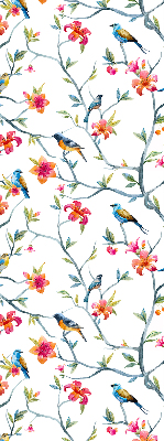 Roller blind for window Birds on branches