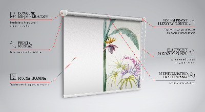 Roller blind for window Exotic nature