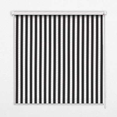 Roller blind for window Black and white stripes