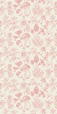 Roller blind Drawn mushrooms