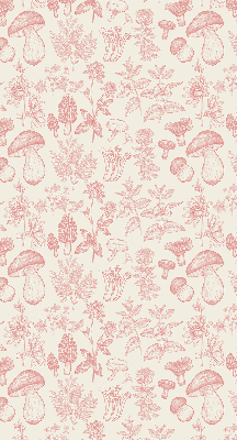 Roller blind Drawn mushrooms