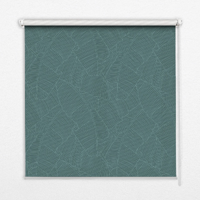 Roller blind for window Green palm leaves