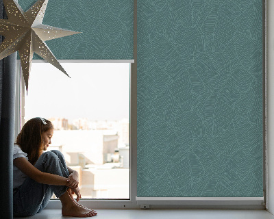Roller blind for window Green palm leaves