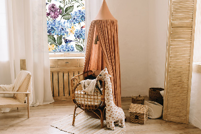 Roller blind for window Toucans and flowers