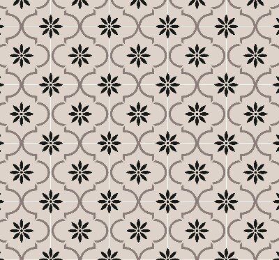 Blind for window Moroccan flower tile in shape