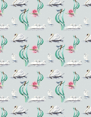 Daylight roller blind Swans and ducks