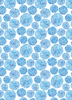 Window blind Blue wheels made of petals