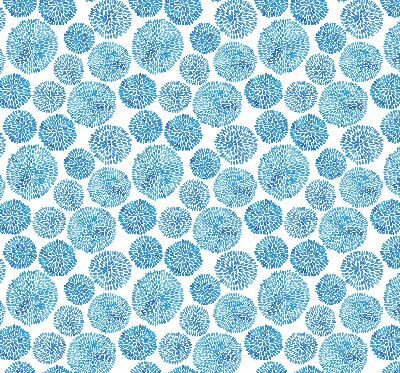 Window blind Blue wheels made of petals