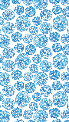 Window blind Blue wheels made of petals