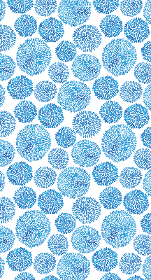 Window blind Blue wheels made of petals