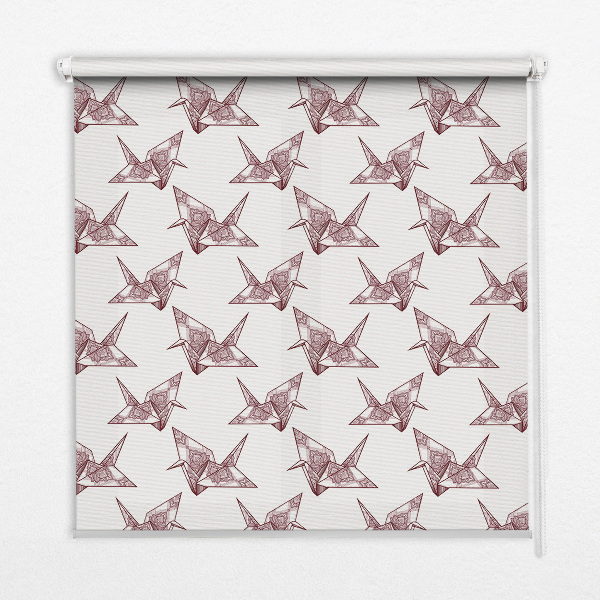 Window blind Swans with origami