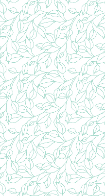 Roller blind for window Turquoise leaves